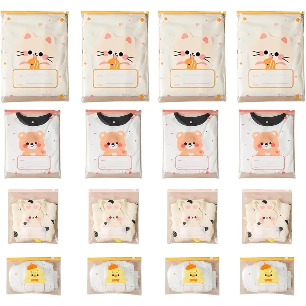 5Pcs Cartoon Multi Size Baby Clothes Storage Bags Waterproof