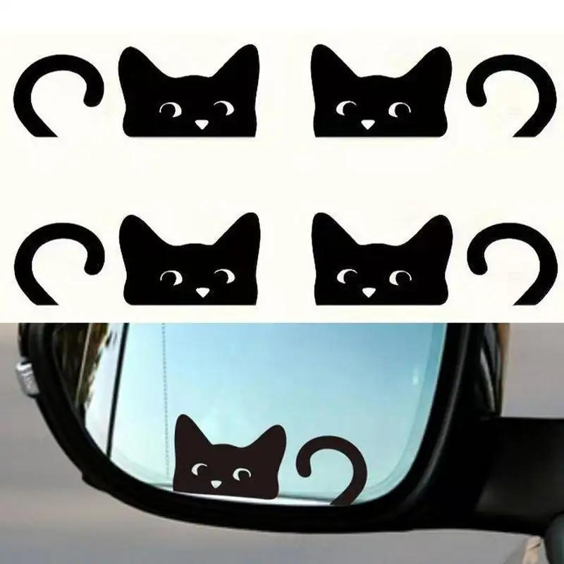 Car Window Decals Cartoon Funny Peeking Cat Decals Strong Adhesion Car Modified Sticker For Window Phone Case Luggage Motorcycle