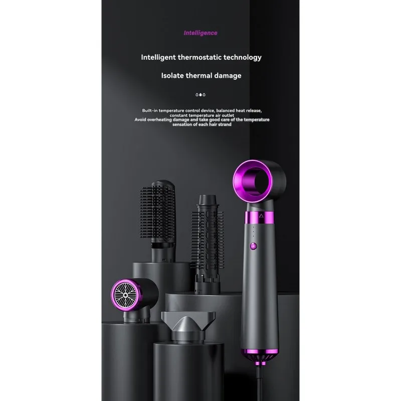 ヘアスタイリングコーム-5-in-1-ホットエアコーム-自動カーリングアイロン-デュアルパーパスヘアドライヤー-ストレートカーリング-英国プラグセット-y48a