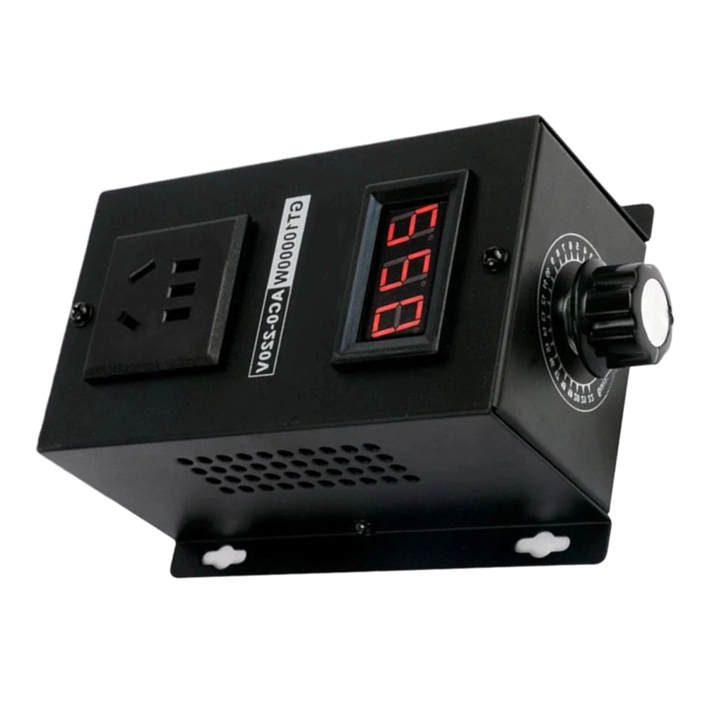 110V 220V Voltage Regulator with LED Display 40A 10000W Max Load for Resistive Applications Including Heating and Dimming