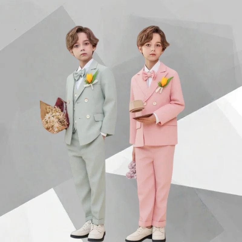 

Костюм для фотосессии для маленьких мальчиков, детское торжественное свадебное платье, детский пиджак для выступлений, костюм для детской церемонии на день рождения