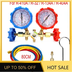 Car Tools Air Conditioning Refrigerants Manifold Gauge Hose R22 R-410A R-134a R-404A Refrigerant Pressure Tool with Hose Hook