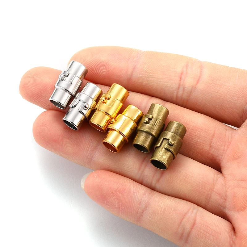 5pcs Magnetic Clasps Bracelet Cord End Caps Closures Connectors Lock for Leather Bracelet Necklace Jewelry Craft Making Supplies