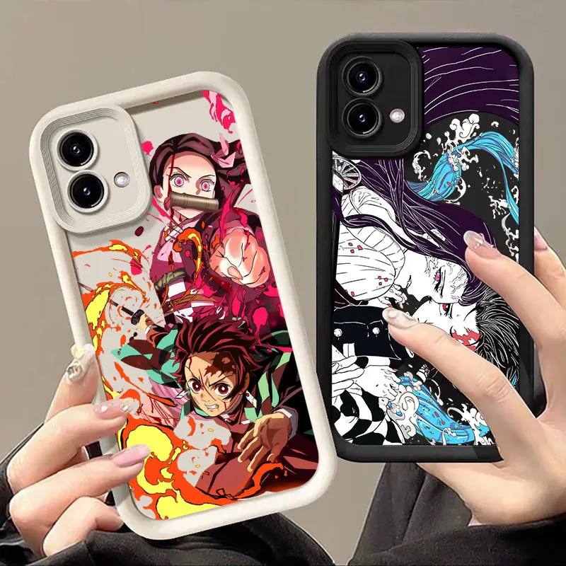 

Demon-Slayers Phone Case For Motorola Moto Edge 60 50 Fusion 40 G86 G56 G85 G84 G75 G54 G53 G35 G34 G15 Kimetsu no Yaiba Cover
