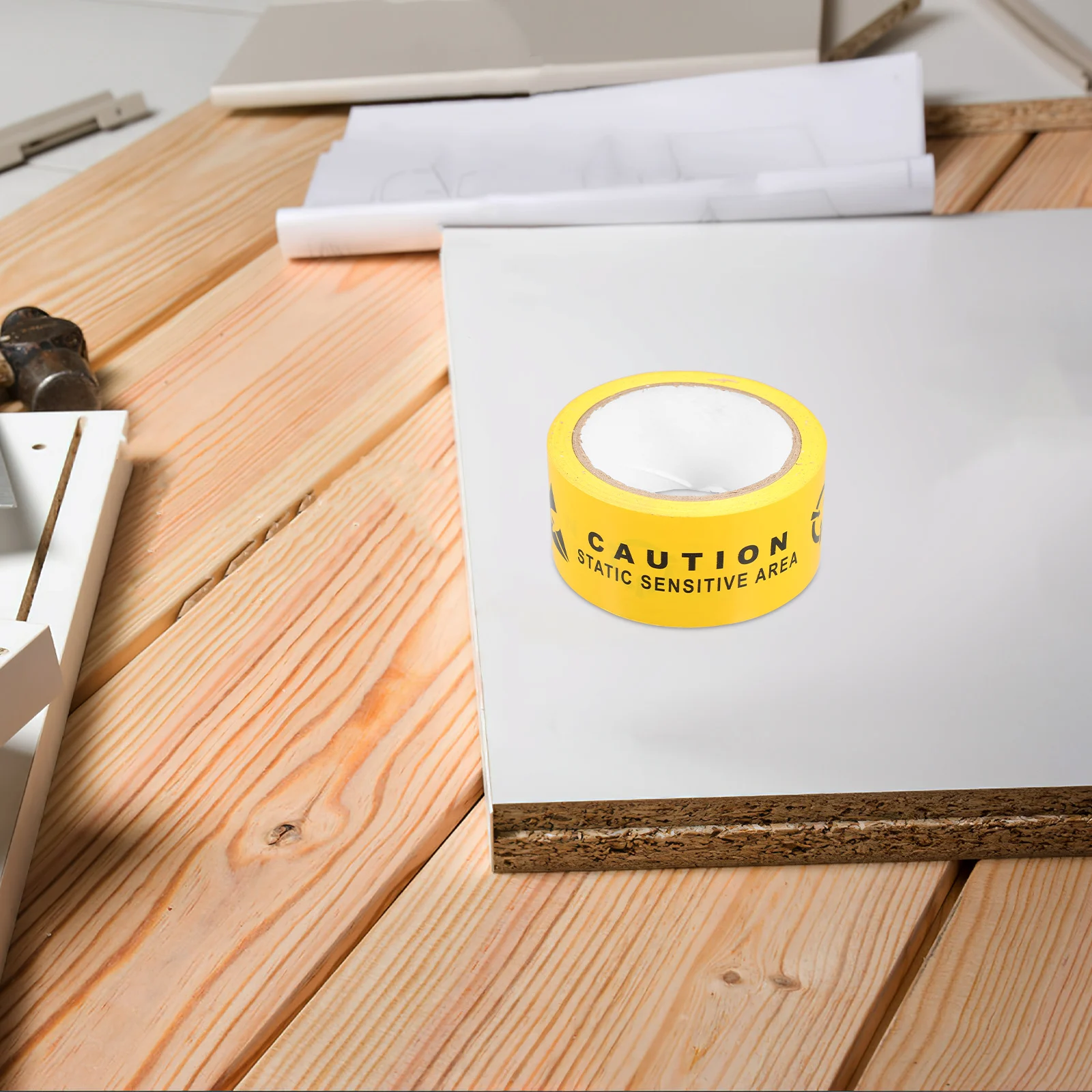 

Yellow Anti-Static Warning Tape Floor Marking Safety Security Belt Esd Caution Sign For Industrial Commercial