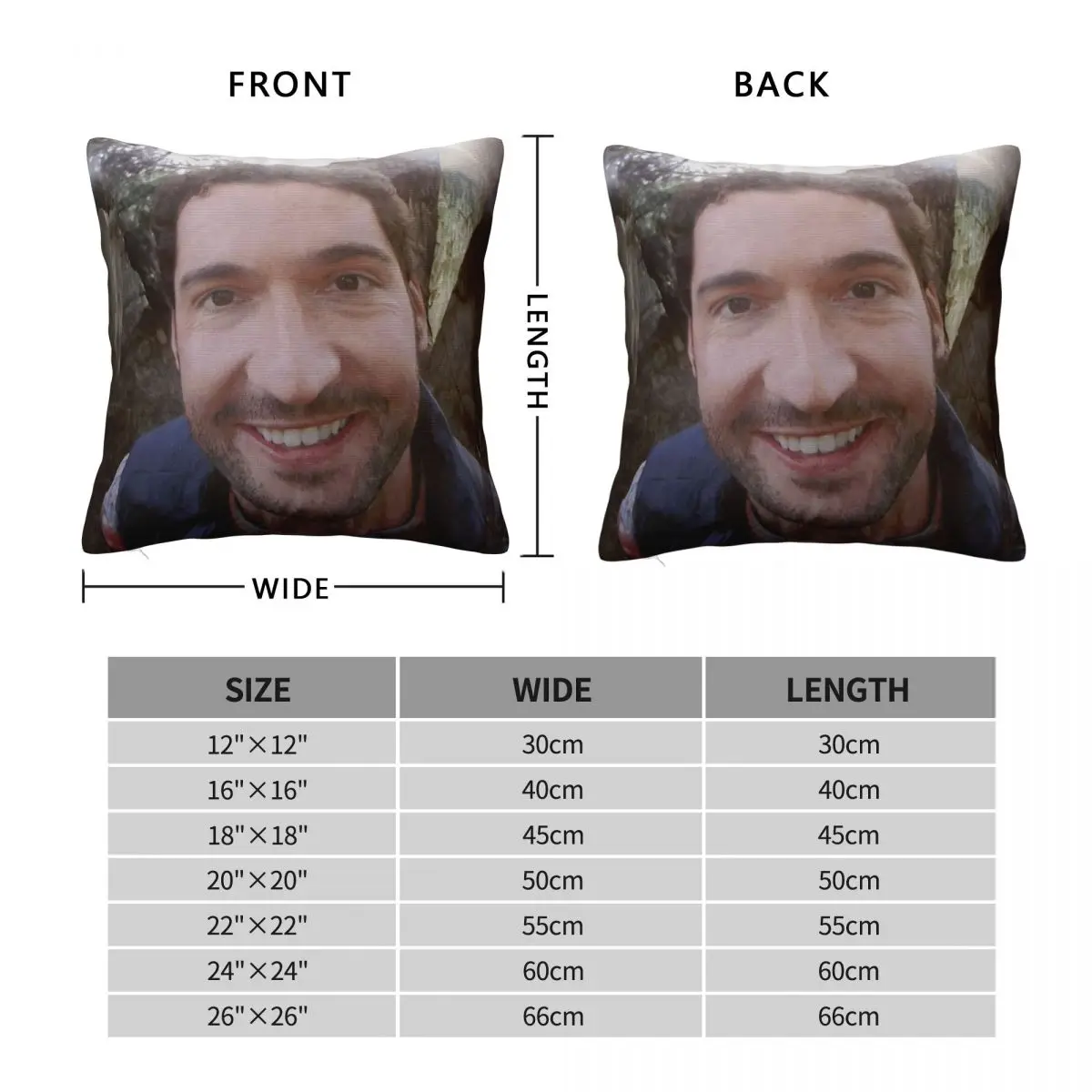 Miranda Gary Preston Tom Ellis Square Pillowcase Polyester Linen Velvet Creative Zip Throw Pillow Case Home Cushion Cover 18