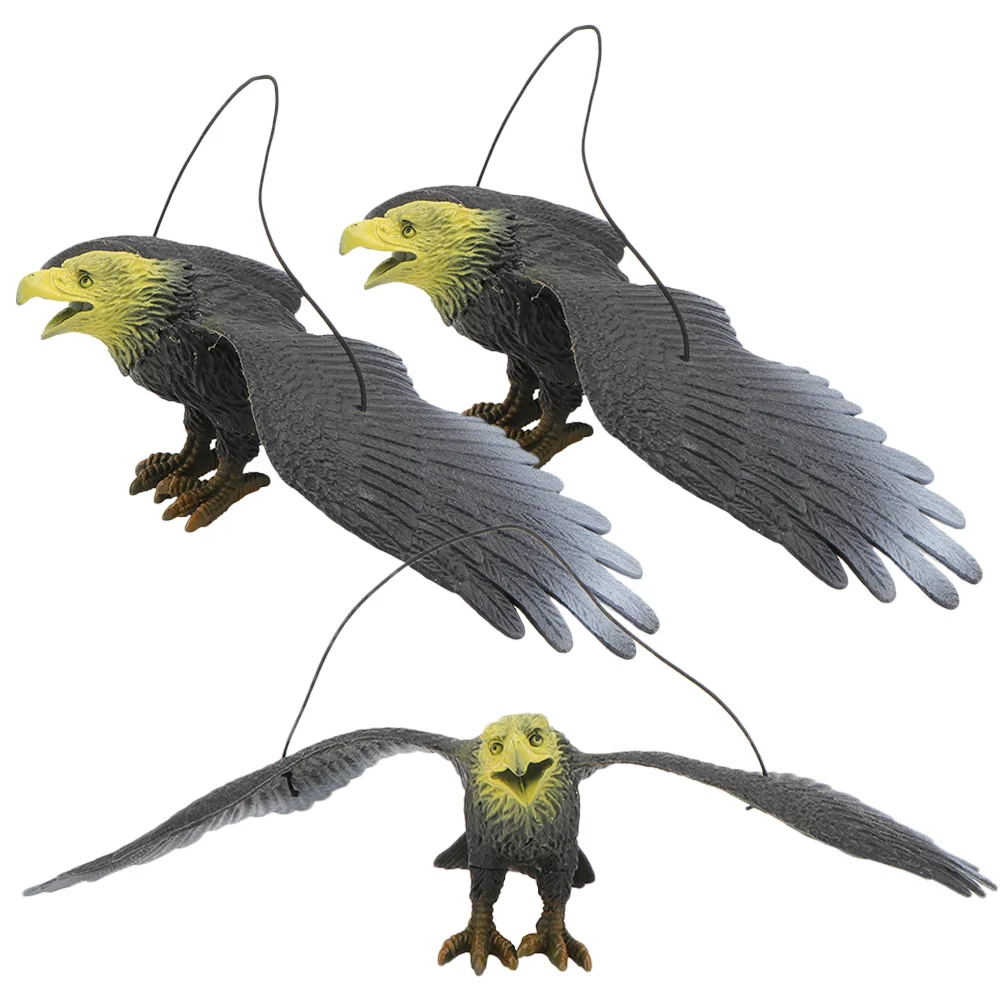 

3 Pcs Garden Hanging Eagle Bird Deterrents for Realistic Deterrentler Plastic Fake