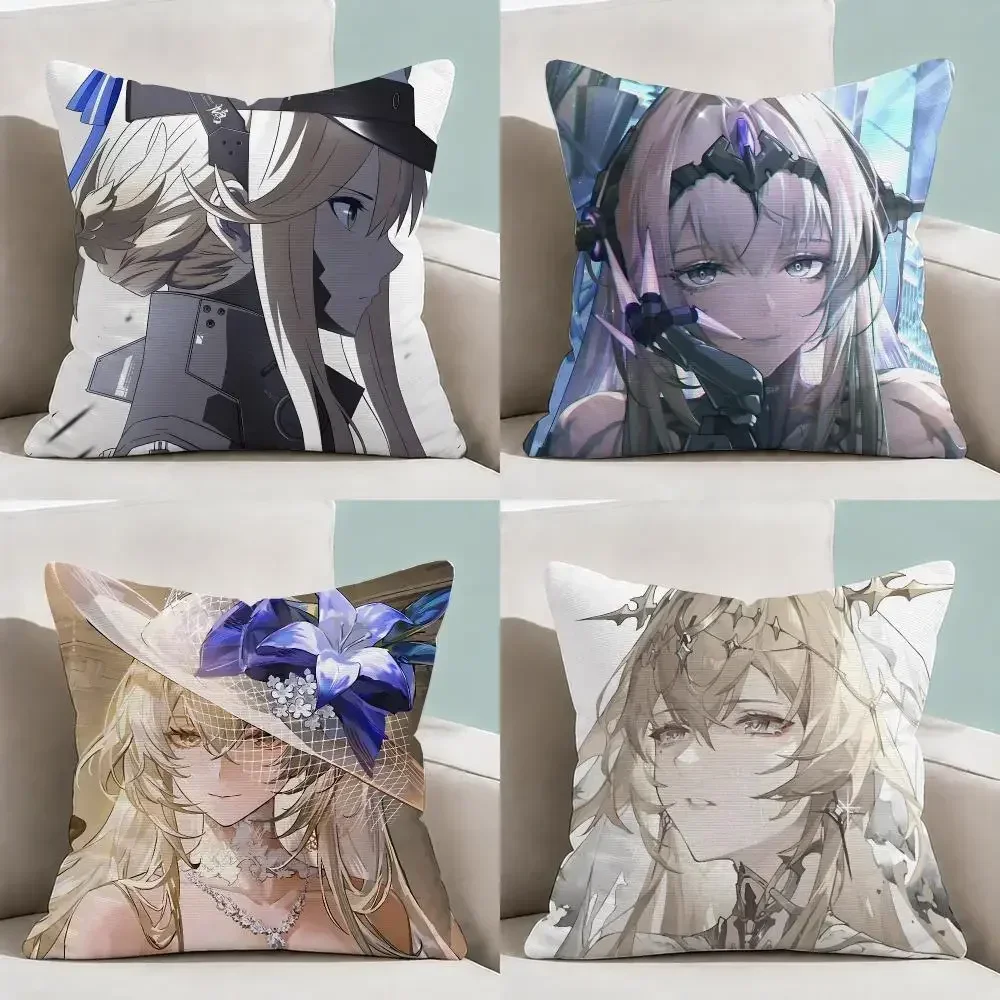 Gaming Punishing Gray Raven Bianca Chibi Cushion Cover Throw Pillow Soft Short Plush Durable Colorfast Sofa Bedroom Home Decor
