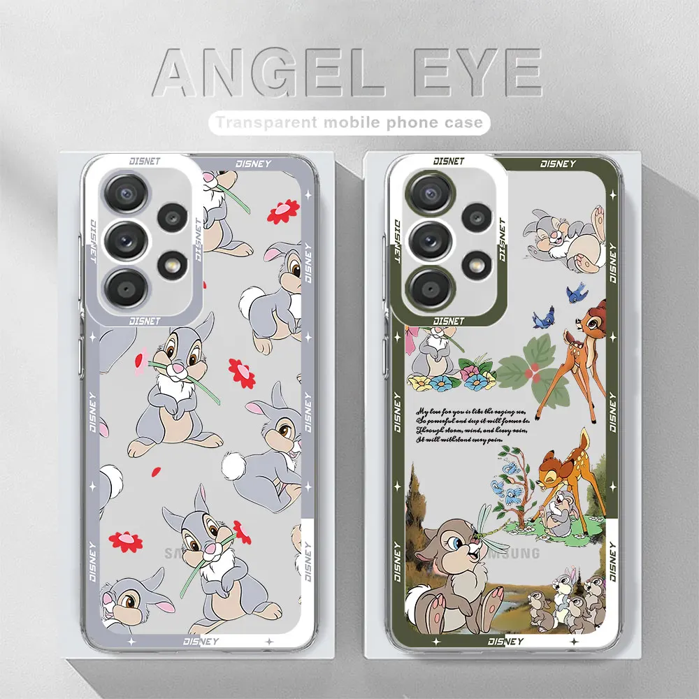 Disney Bambi Friends Thumper Phone Clear Case for Samsung Galaxy A12 A23 A24 5G A73 A33 A14 A55 A32 A13 A35 A52s A15 Cover funda