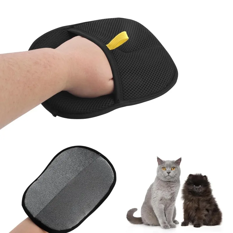 

Pet Hair Removal Tool Reusable Static Removal Gloves Double Face Pet Toiletry Gloves Removes Pet Fur Hairs for Carpet