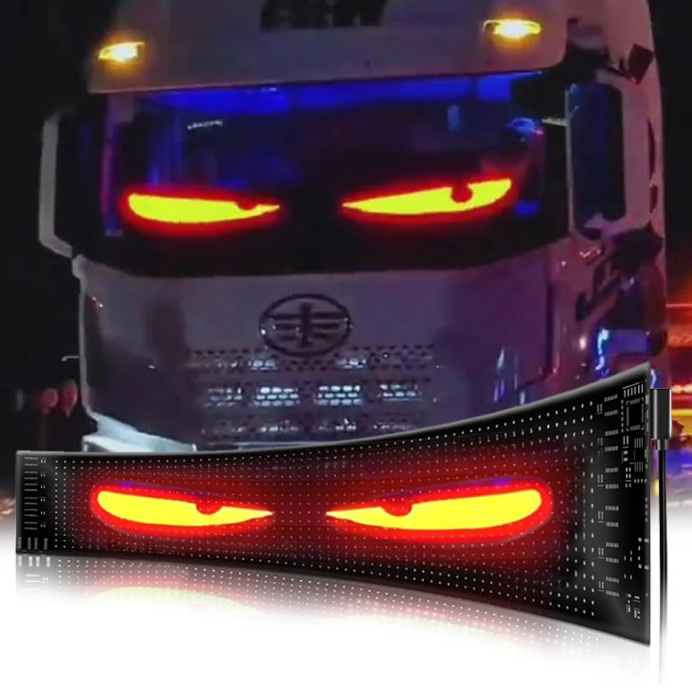 LED Eye Sign Truck Scrolling Advertising remote Control Light DIY Programmable Flexible LED Display for Car Truck Accessories