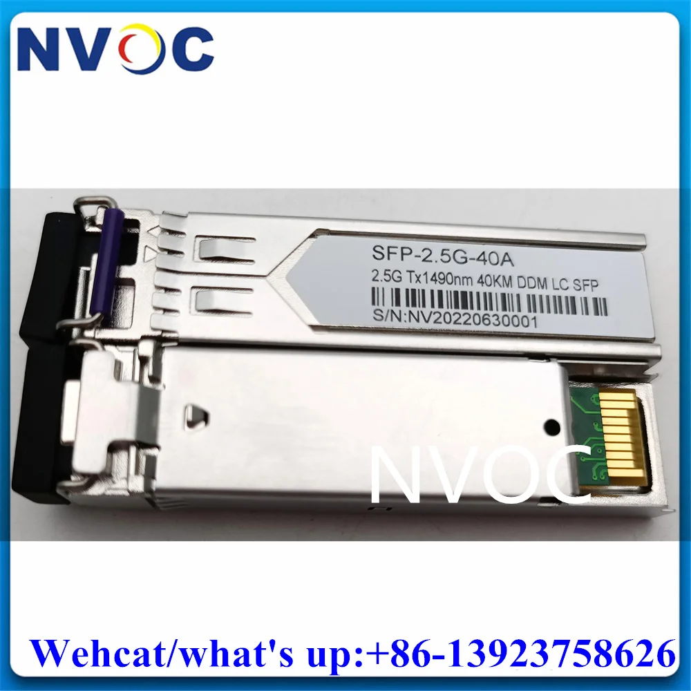 

2.5G BIDI 40KM SFP Module LC Connector 1.25G SC Single Mode Fibre 1310nm/1490nm Simplex WDM DDM Switch Transceiver