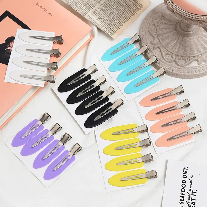 4PCS Women Hair Clips Side Bangs Fix Fringe Barrette Makeup Tools Female Ladies Girls Headwear Hairpin Hair Accessories