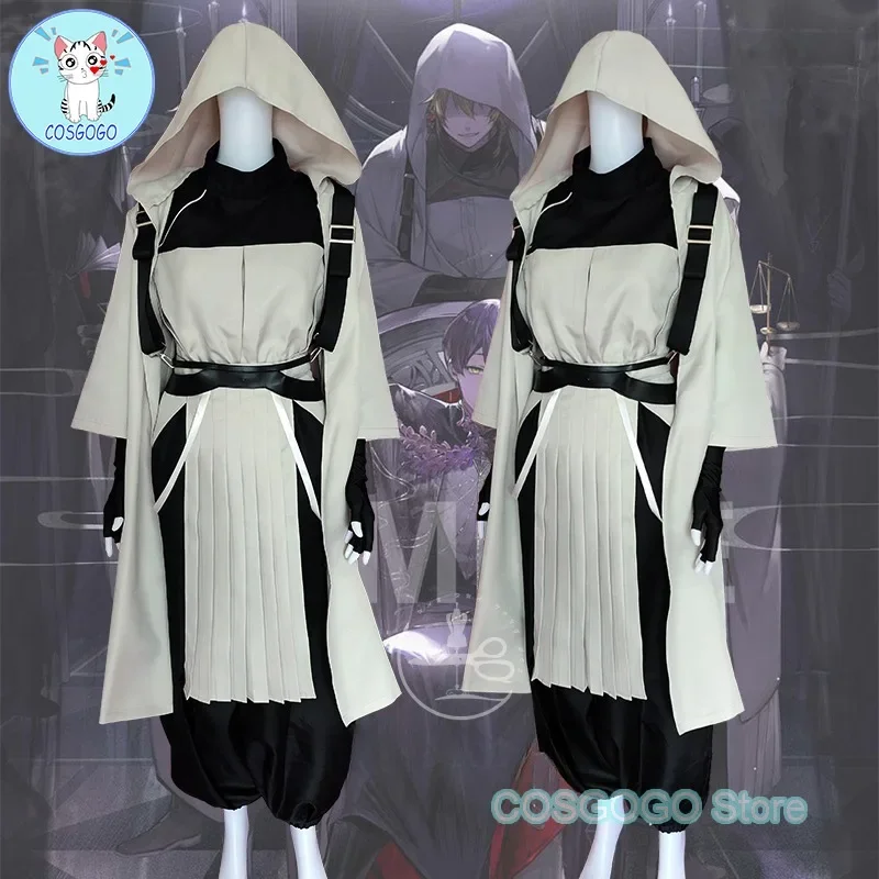 COSGOGO YouTuber Fushimi Gaku Cosplay Costume Halloween Vtuber Gaku Long Robe Costume Anime Clothes Women Men Outfits