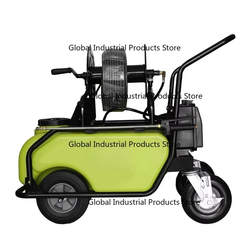 60L Electric Garden Sprayer Cart with Pesticide Pump Battery Powered Trolley for Agriculture Wheel Equipped Garden Tools