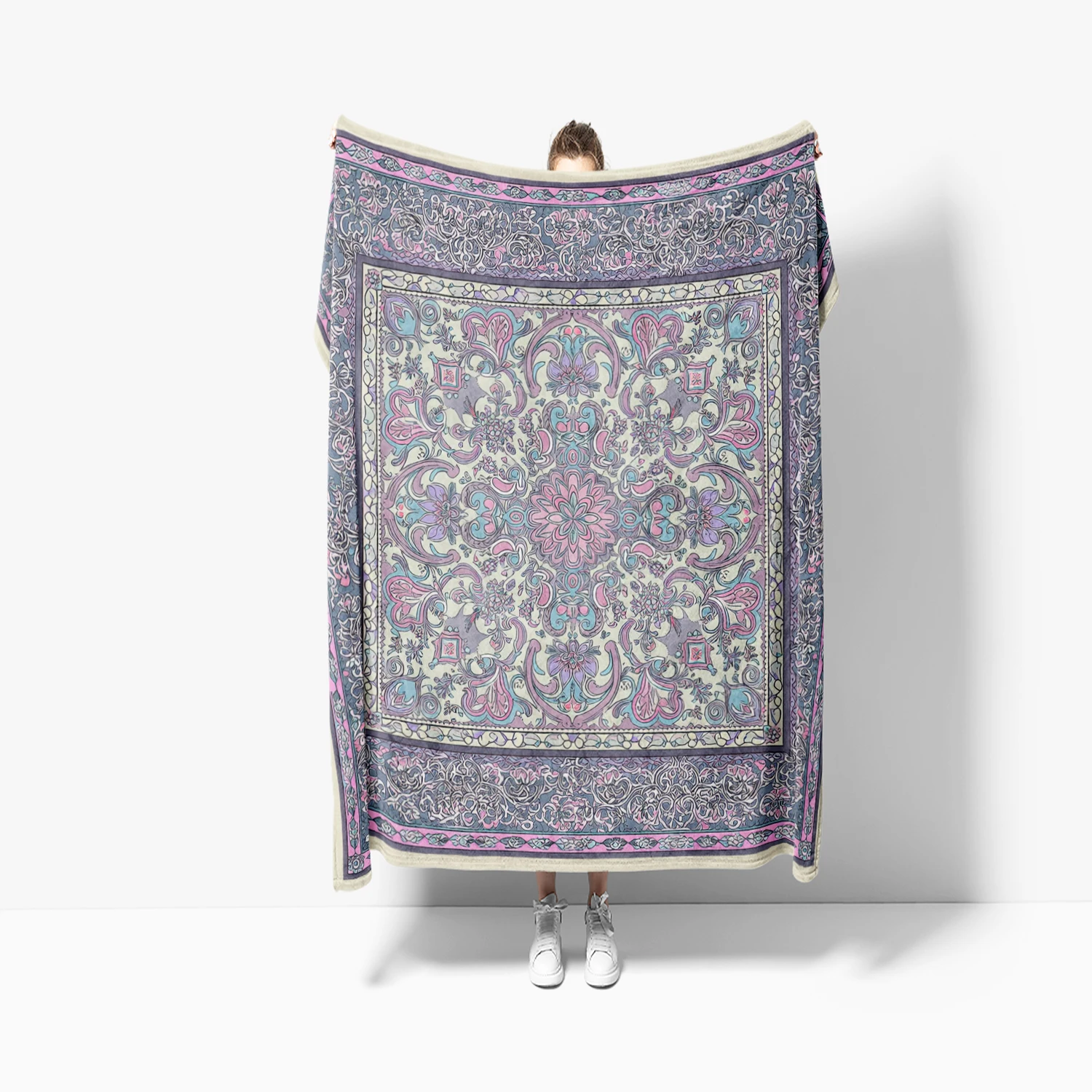 Classic pattern Throw Blanket quilt blanket retro luxury blankets for Decor