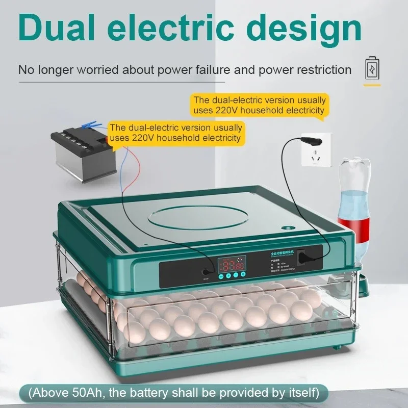 48-72 eggs incubator for Chicken Goose Bird Quail Automatic Incubation Equipment Hatchery Incubation Tools EU/US/UK Plug