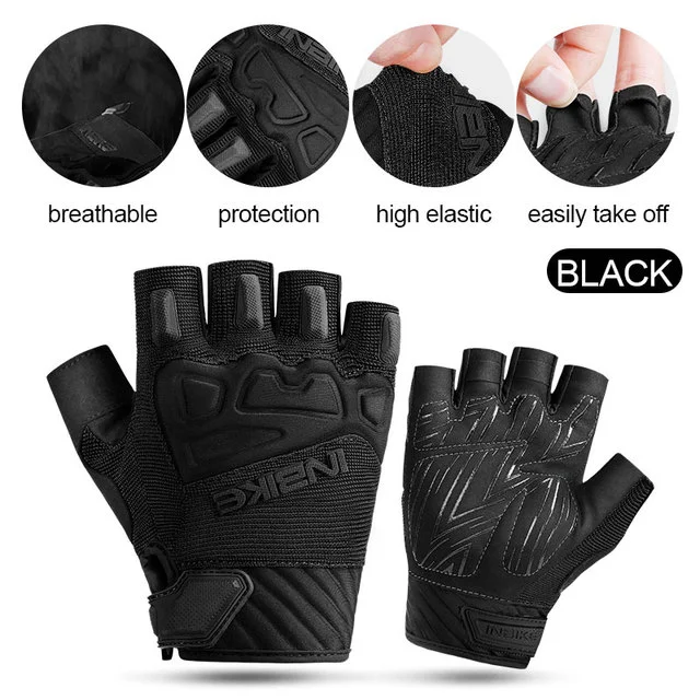 INBIKE 2023 Neue Ankunft MTB Fahrrad Handschuhe Sommer Halbe Finger Radfahren Handschuhe Für Männer Frauen Atmungsaktive Sport Fahrrad Handschuhe MH010