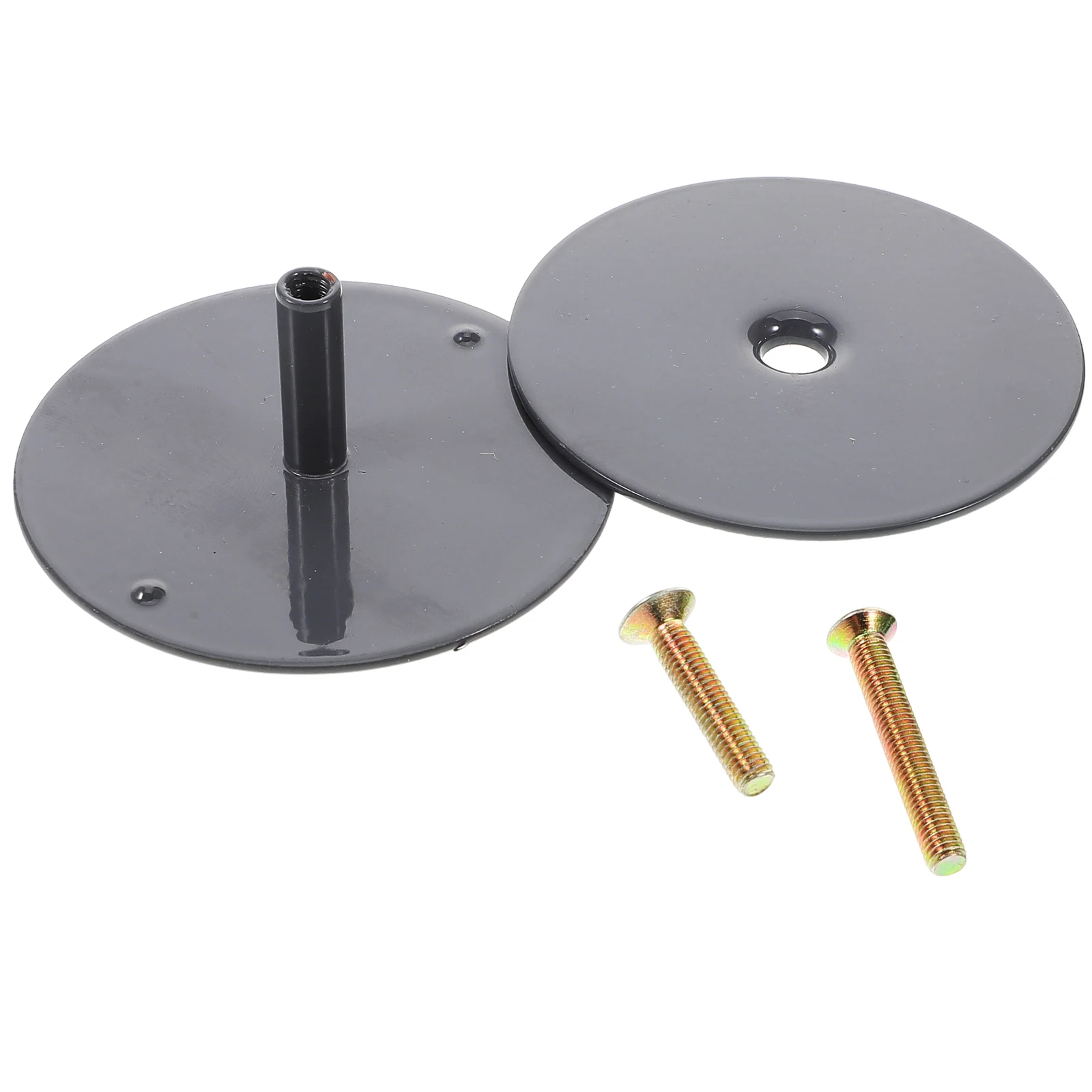 

1Set Door Knob Hole Cover Plate 2-58 Diameter Metal Hole Filler Easy Install Multiscene Use Deadbolt Locks Deadbolt Locks