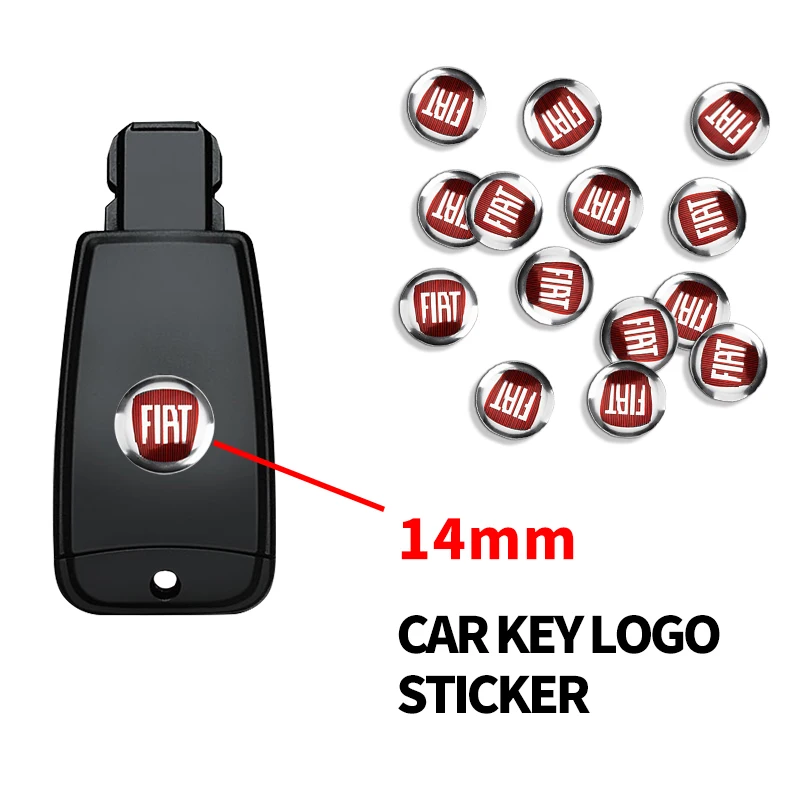 3D Aluminum Car Key Logo Emblem Decor Sticker Accessories For Fiat BMW Mercedes Benz Audi Ford Opel Kia Renault Nissan Honda