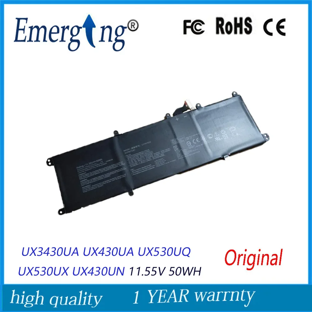 

11.55V 50WH New C31N1622 Laptop Battery for ASUS UX3430UA UX430UA UX530UQ UX530UX UX430UN