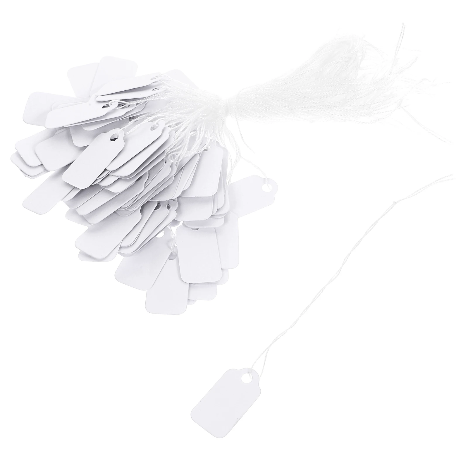 

300pcs Price Tags Hanging Labels for Clothing Jewelry White Blank Sale Tags with String Safe Clothes Accessories Craft