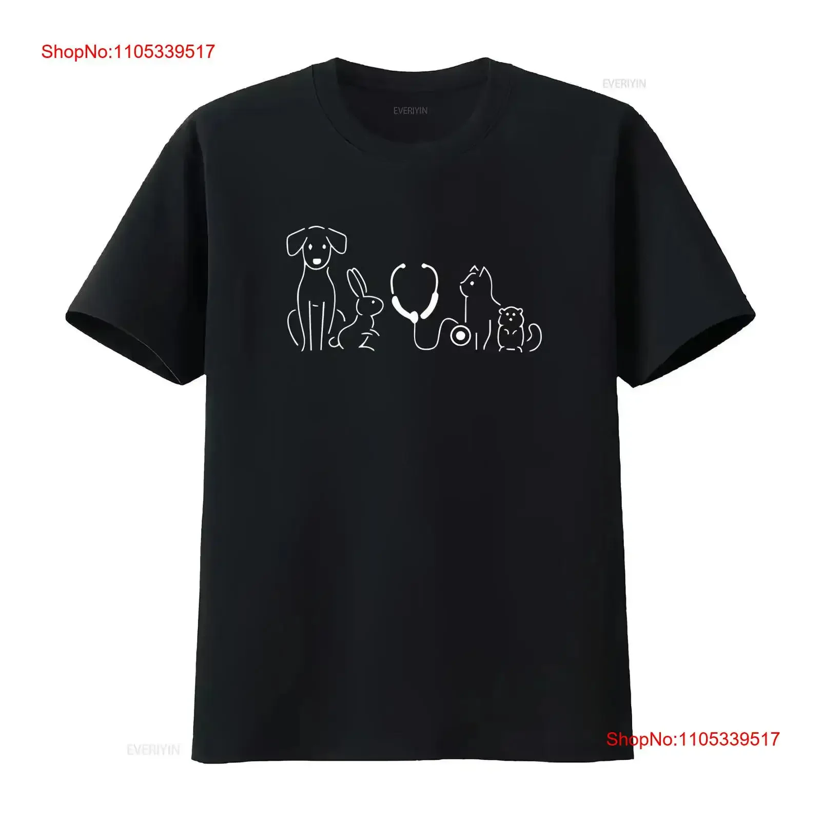 Cute Animals And Stethoscope T Shirt Veterinarian Vet Tech Funny S vintage Washed graphic Stretched Comfortable streetwear