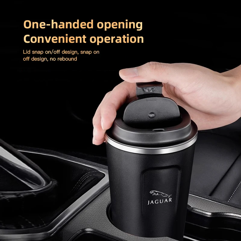 سيارة القهوة القدح كوب عازل للحرارة الشاي كوب قارورة عازلة للمياه لجاكوار X-Type XE XF E-Pace XJ F-Type F-Pace I-Pace XKR XEL XFL X