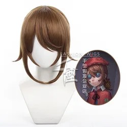 Identity V Edgar Valden Cosplay Wig Painter Cosplay Synthetic Ponytail Hair 35cm Short Halloween Party Wig Props+Wig Cap