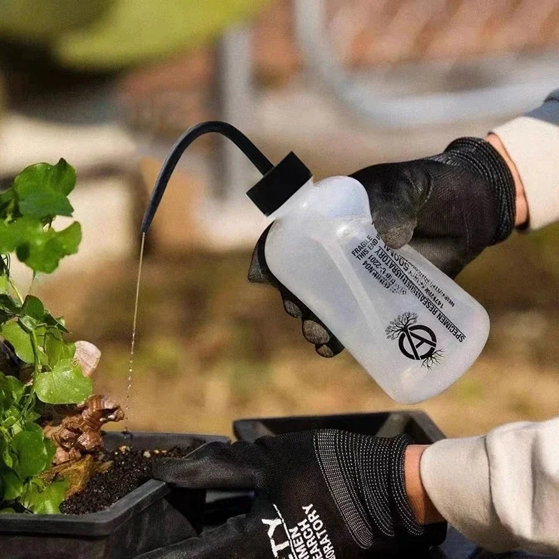 

Trendy root plant white curved spout watering bottle