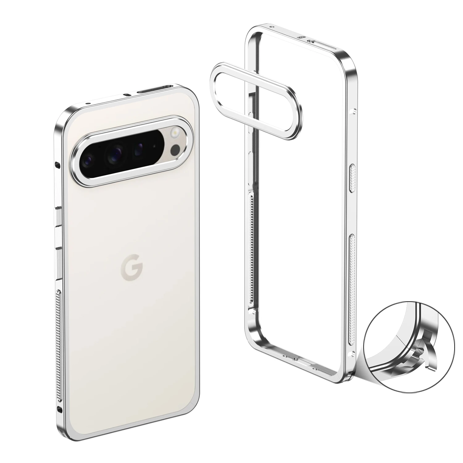 Für Google Pixel 11 Pro Hülle Aluminiumrahmen Legierung Rutschfeste Kratzfeste Abdeckung Für Google Pixel 11 Pro Stoßfeste Hülle