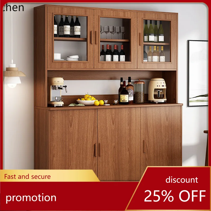 

CZ Storage Cabinet Modern Simple Household Small Apartment Wine Cabinet Living Room Wall-Mounted Kitchen Tea Cabinet