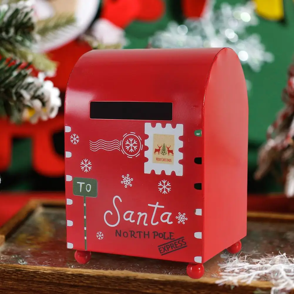 

Christmas Post Box Santa Letter Box Metal Letters Xmas Delivery Mailbox Christmas Letter Box Christmas Decoration Mailbox