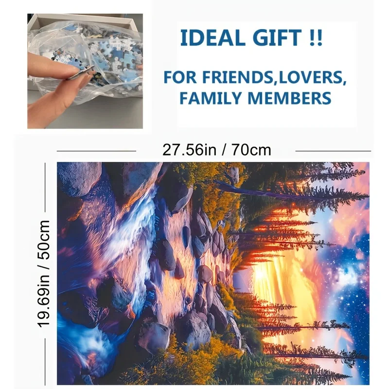 1000-delige papieren puzzel 1,8 mm grijze Cardbpard landschap uitdaging puzzel volwassen speelgoed puzzels papier puzzel geschenken perfect cadeau