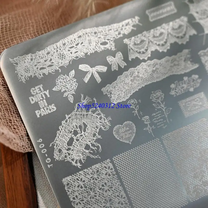 634C Professional Stainless Steel Nails Stamping Plate for Creative Designs in Art and Craft Activities