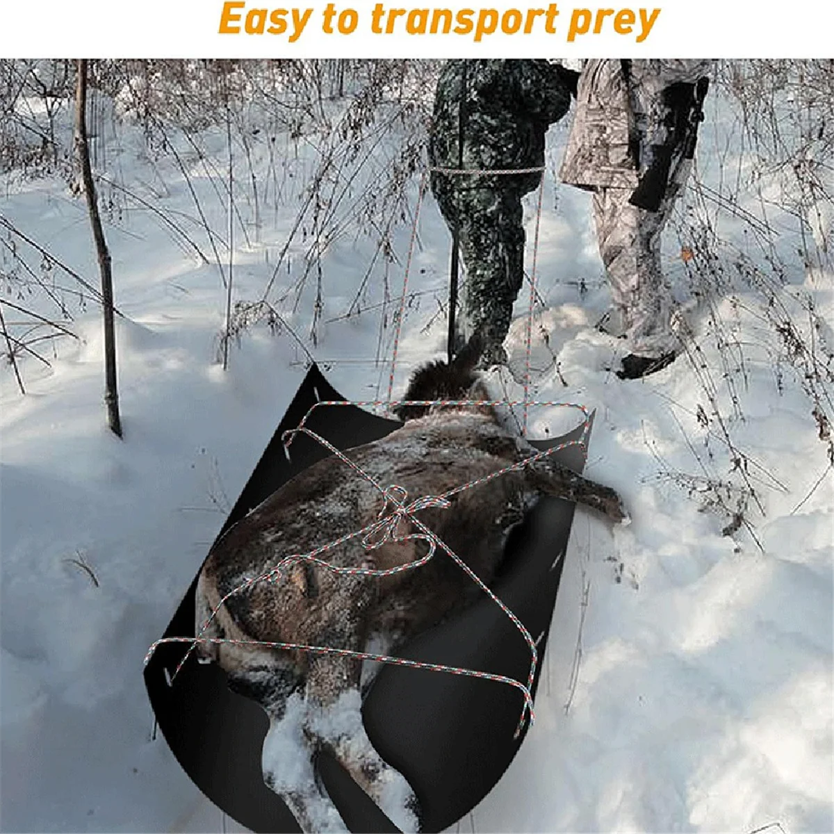 1Set Deer Drag Sled, Portable Ice Fishing Sled with Rope Multi-Purpose Dog Sled Game Hauler Sled for Hunting, Fire Wood HOT