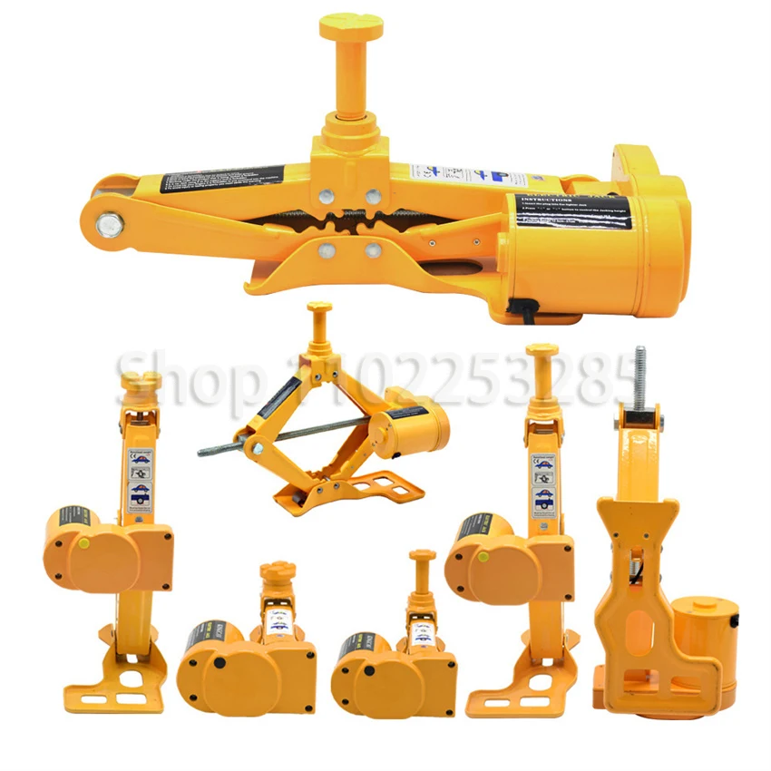 3 Ton Electric Car Jack Kit Lifting Set 12V 3 in 1 scissors car Jacks With Hand Wrench Auto Lift repair Tools