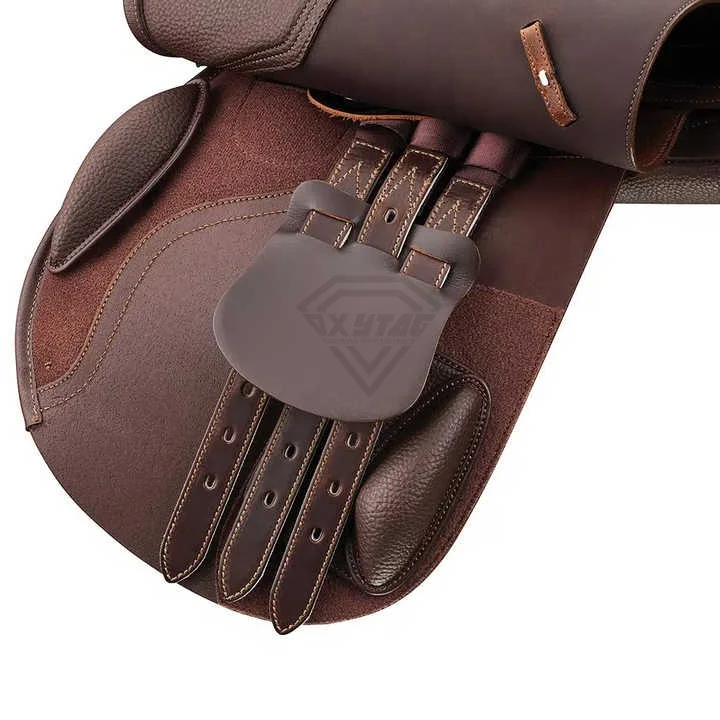 Premium Cowhide Genuine Leather English Horse Saddle Manufacturer Custom Close Contact Jumping Saddle Equestrian Sports Supplies