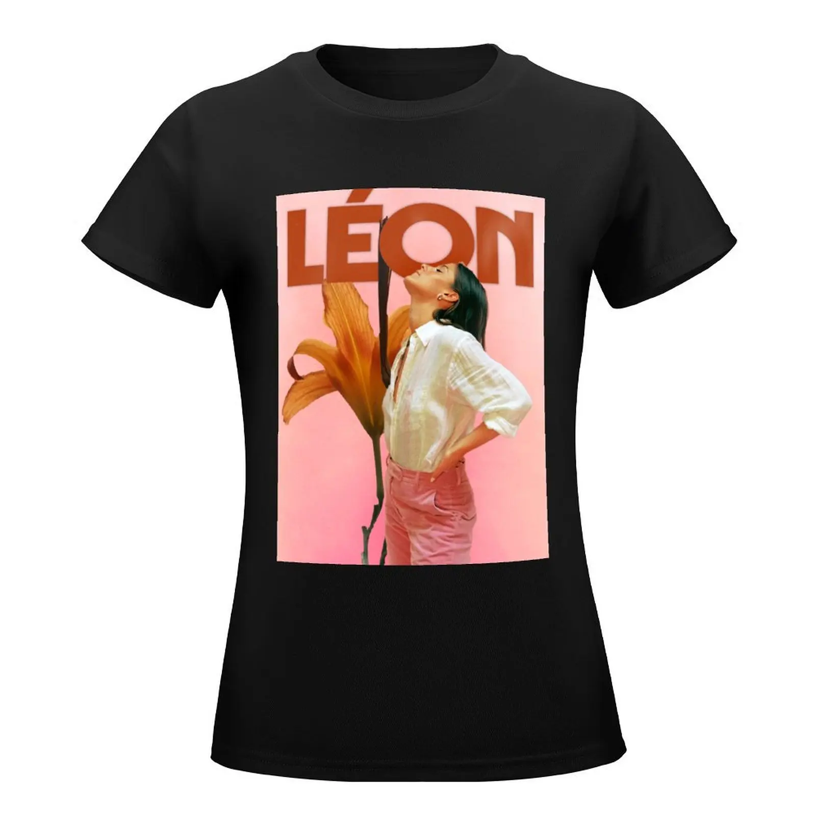 L?ON Design T-Shirt tops cute clothes aesthetic clothes tees korean Women's clothes