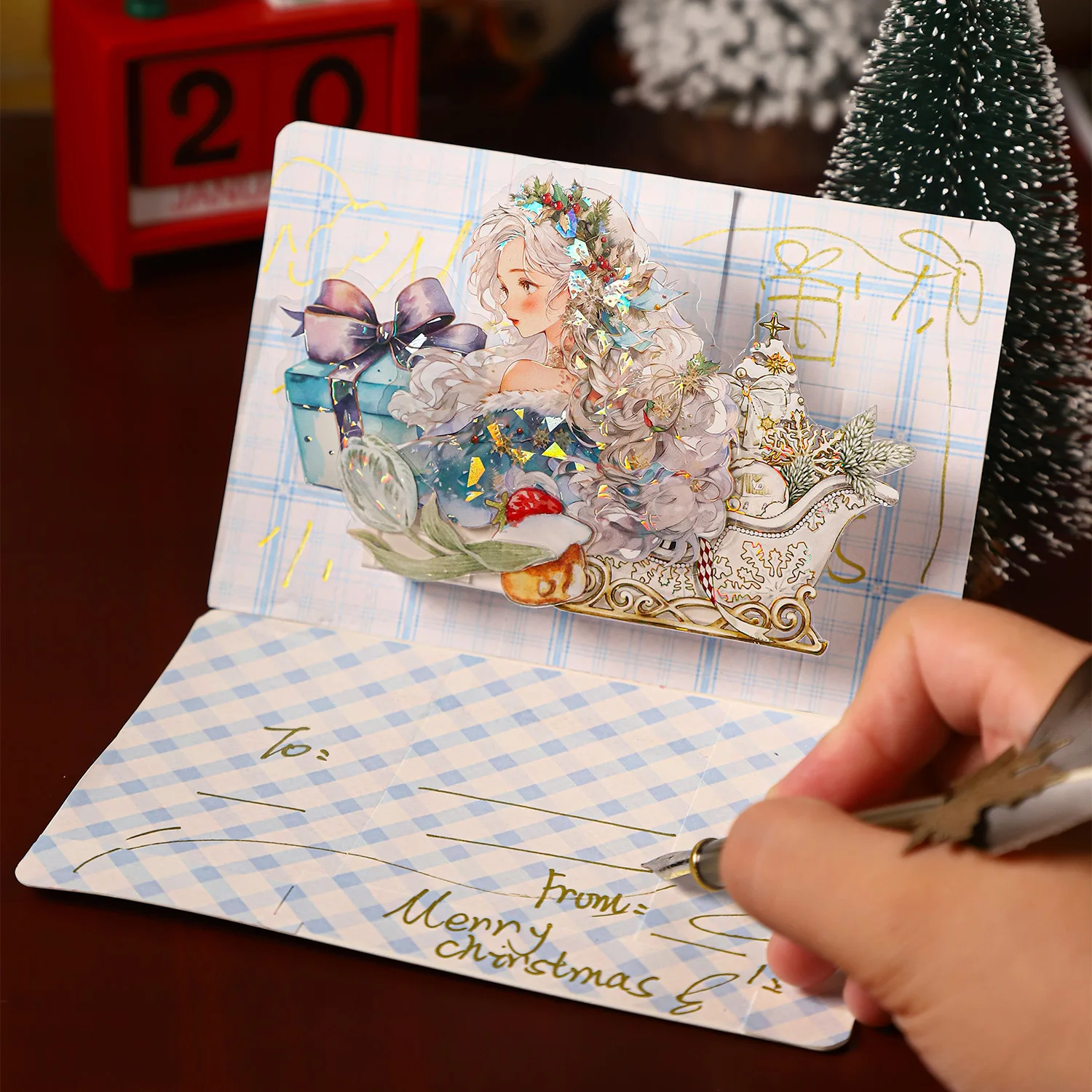 15pcs/lot Kawaii Scrapbook Sticker Fantasy Christmas Eve Scrapbooking Supplies diary Planner Decorative Craft Stationery Sticker