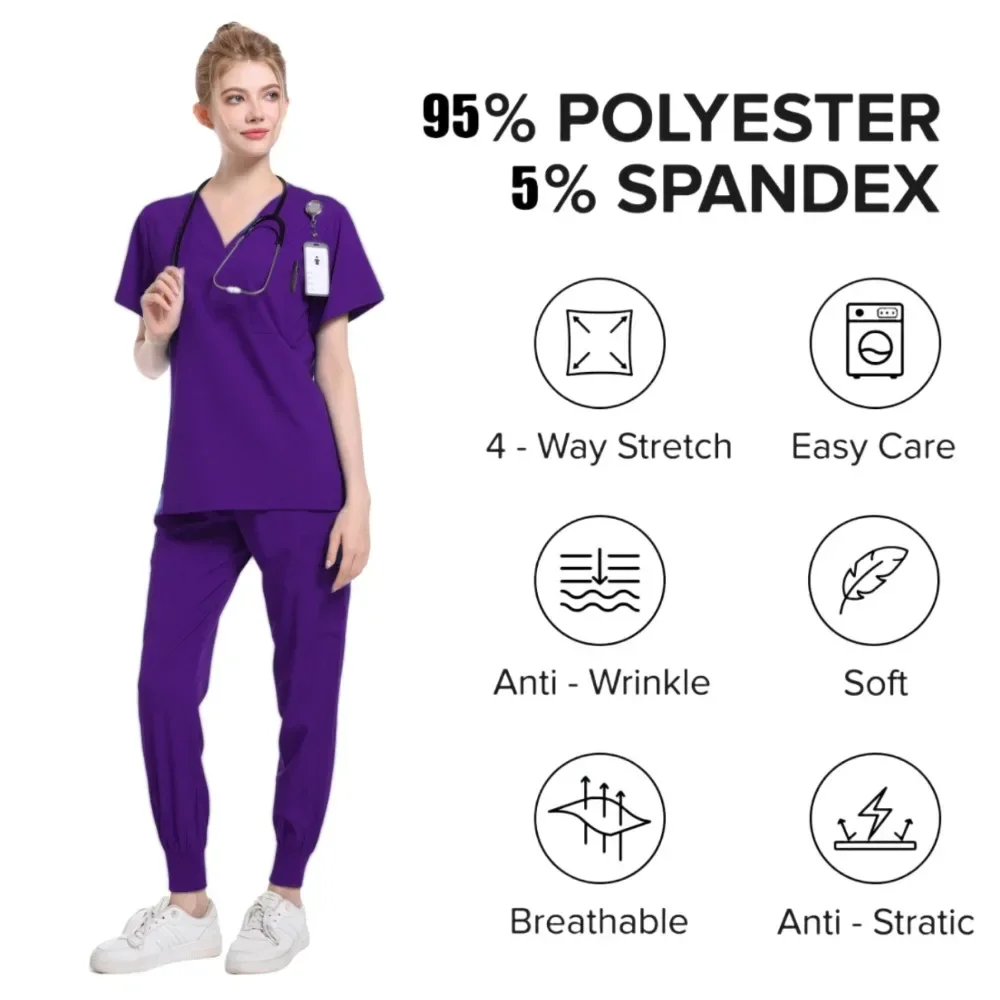 Tops para cirurgia de dentista, cor sólida, blusa de trabalho para salão de beleza, camisetas de enfermagem veterinária, uniforme de spa, roupas médicas masculinas