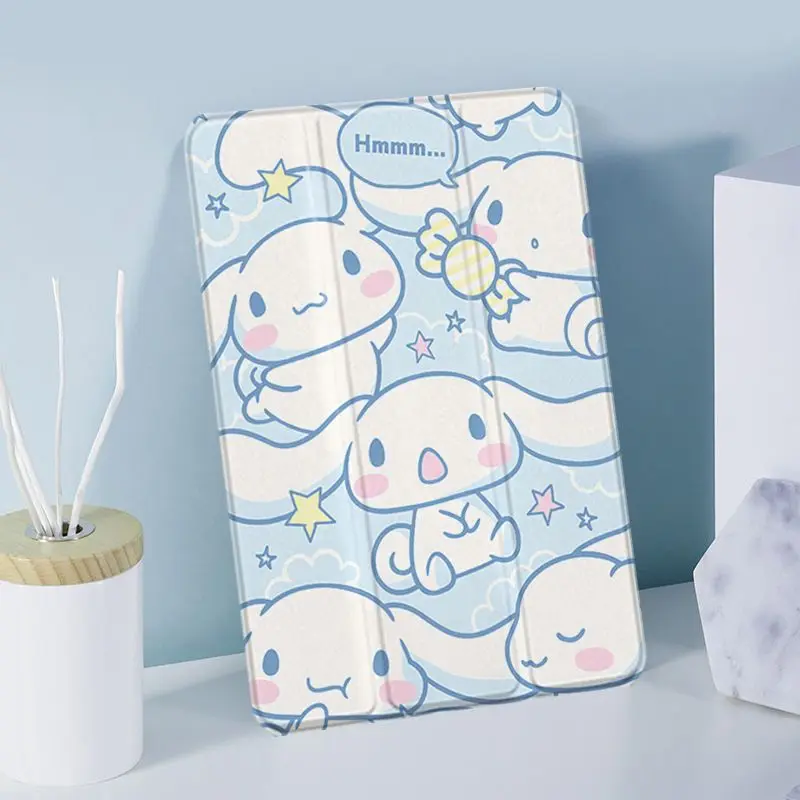 For iPad Mini 4 5 7.9 Inch Air 3 4 Cartoon Cinnamoroll Smart Leather Stand Case For iPad 2019 2020 Pro 9.7 10.2 11 Airbag Cover