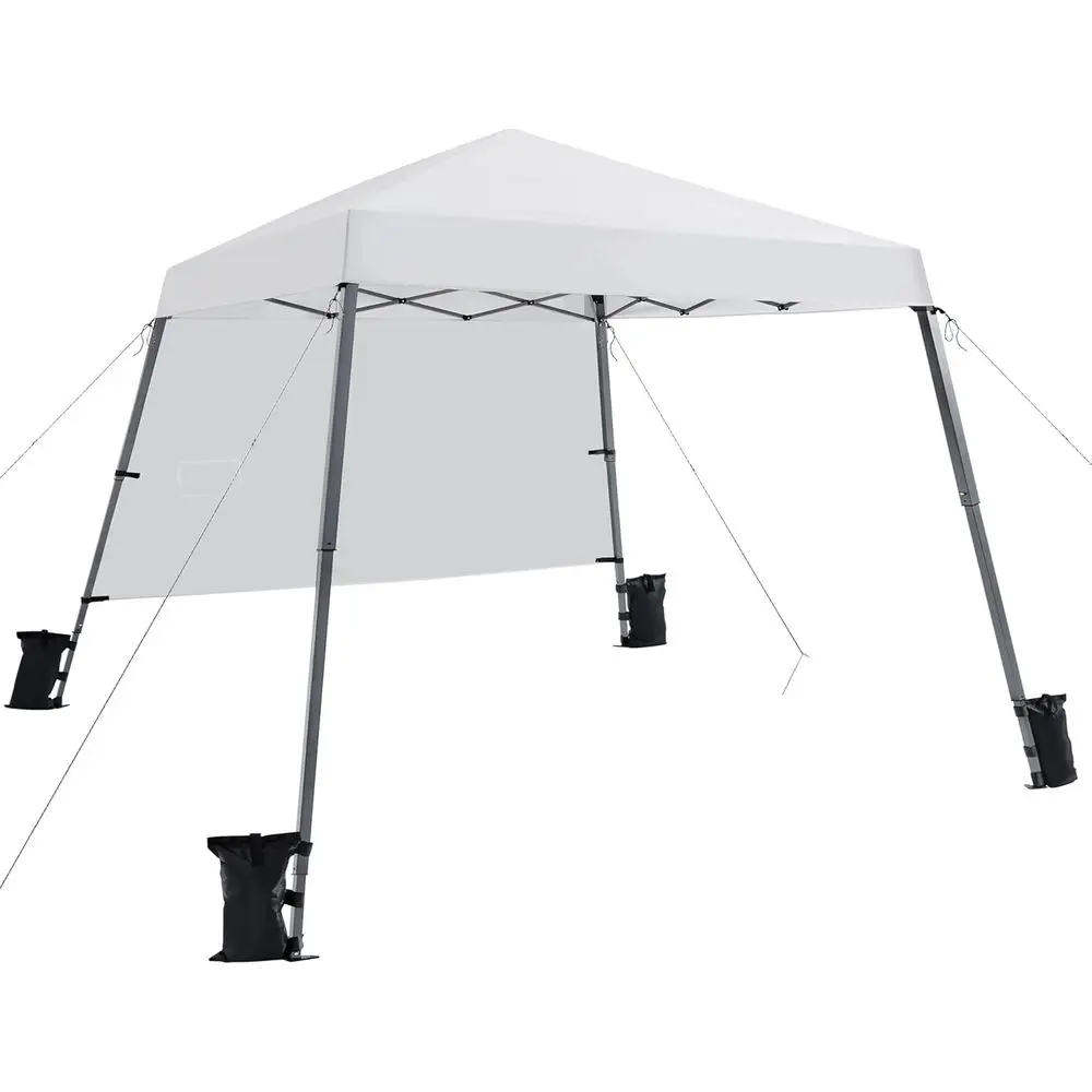 

Compact Lightweight 1-Person Easy Setup 10x10 Tent with 8x8 Silver-Coated White Top and Sidewall