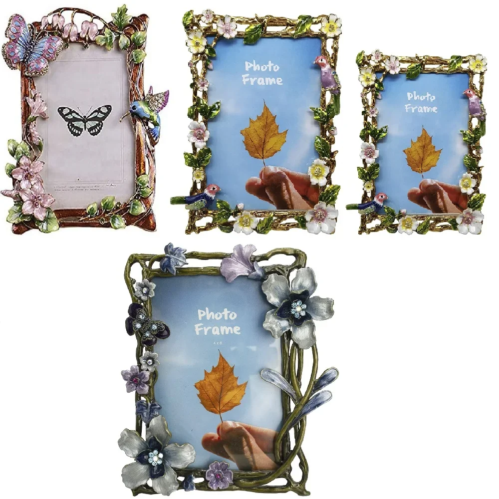 1Pc Multiple Styles Picture Photo Frame Different Sizes With Kickstand Hanging Hooks for Desks Tabletops Counters Shelves