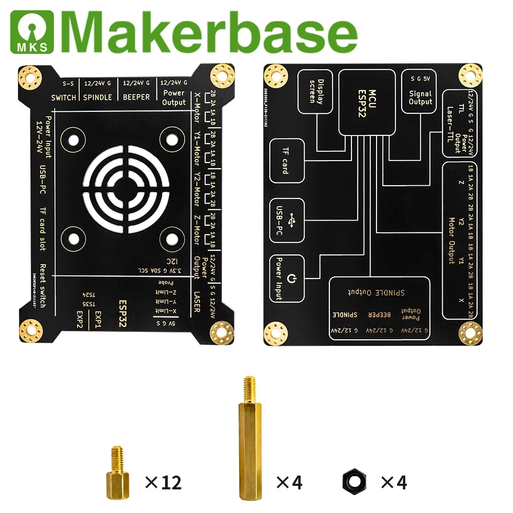 Makerbase MKS DLC32 Grbl-Controller funktioniert für Laser und CNC mit ESP32 WIFI und TS35/24 Touchscreen für Lasergravurmaschine