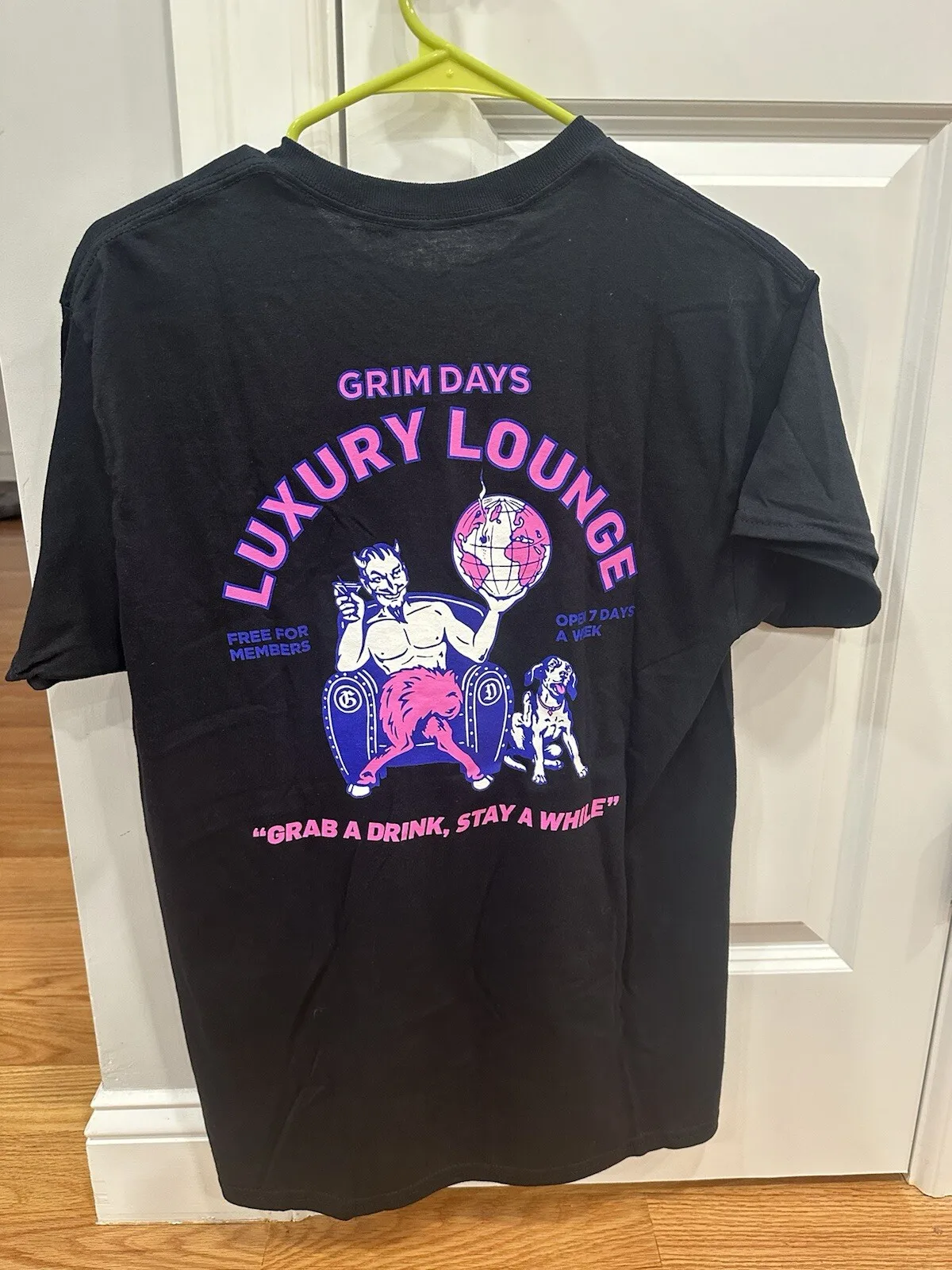 Grim Days Luxury Lounge Men’s T-shirt size Medium Devil Centaur Design