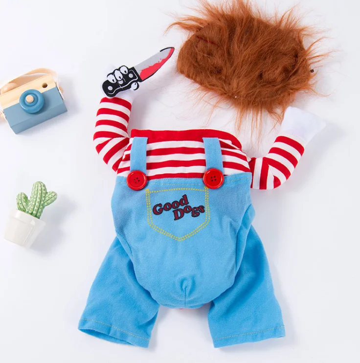 Funny Knife-Wielding Transformation Costume for Puppy Cross-Border Pet Clothes for Halloween & Autumn Targeted for Dogs