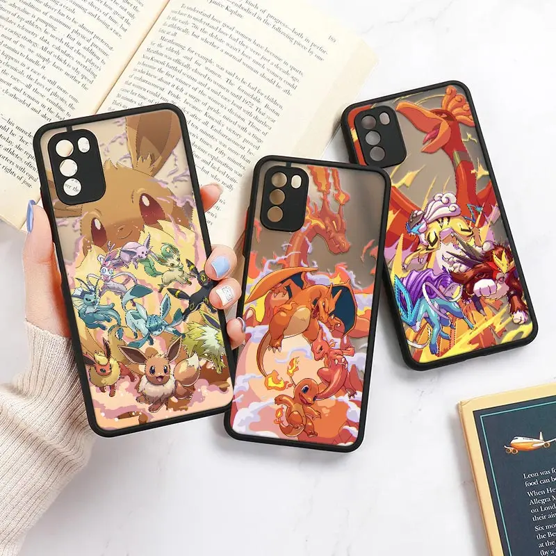 Pokemon Go Eevee Evolution Anime Phone Case For Xiaomi Poco X3 NFC F3 F5 M3 M4 X4 Pro X5 5G Mi 11 Lite 5G NE 11T 12T Pro 10 Case