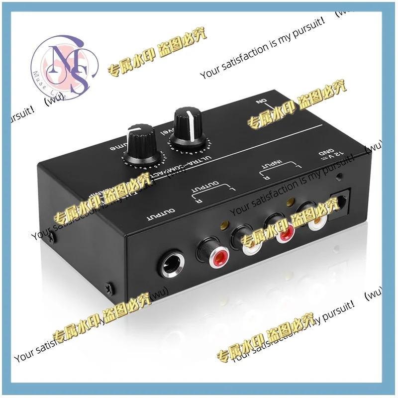 Super Compact Header Preamplifier PP500 with Bass and Treble Balanced Volume Adjustment US Plug