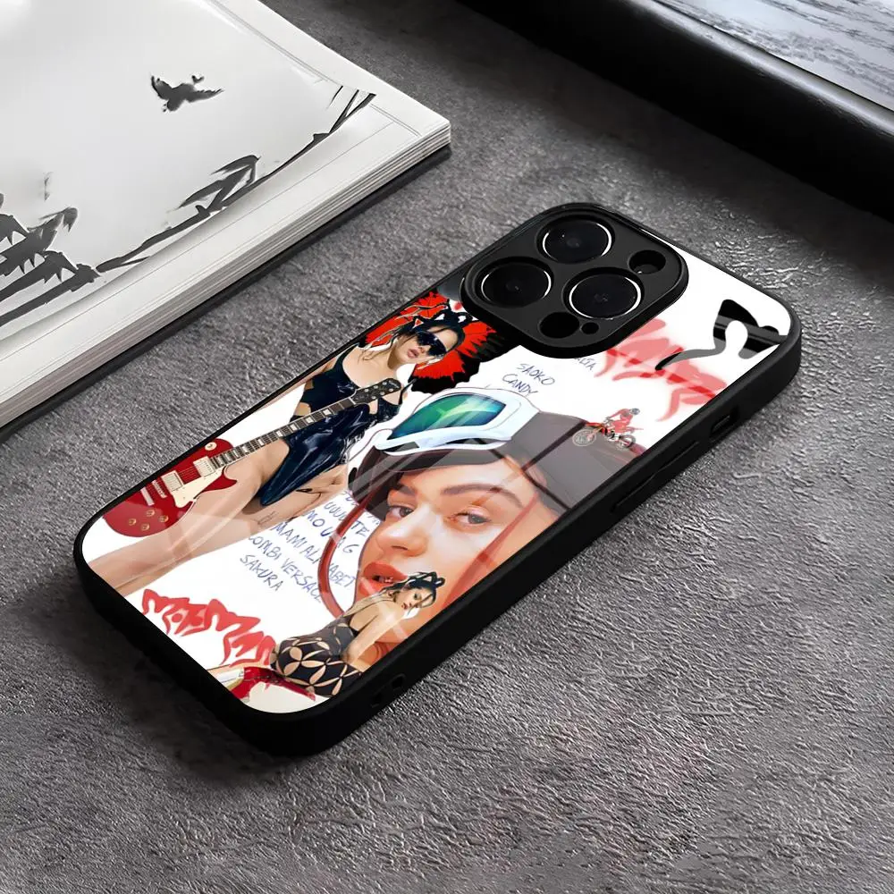B-hermosa Rosalia Pienso En Tu funda de cristal para teléfono IPhone 17 16 Pro 15 Pro Max 14 13 12 11 X XR XS Max 8 7 Plus SE